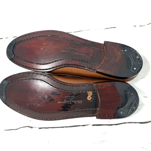 Vintage Salvatore Ferragamo Shoes Men\'s 9D Brown Tassel Loafers Pebbled Leather main image 4
